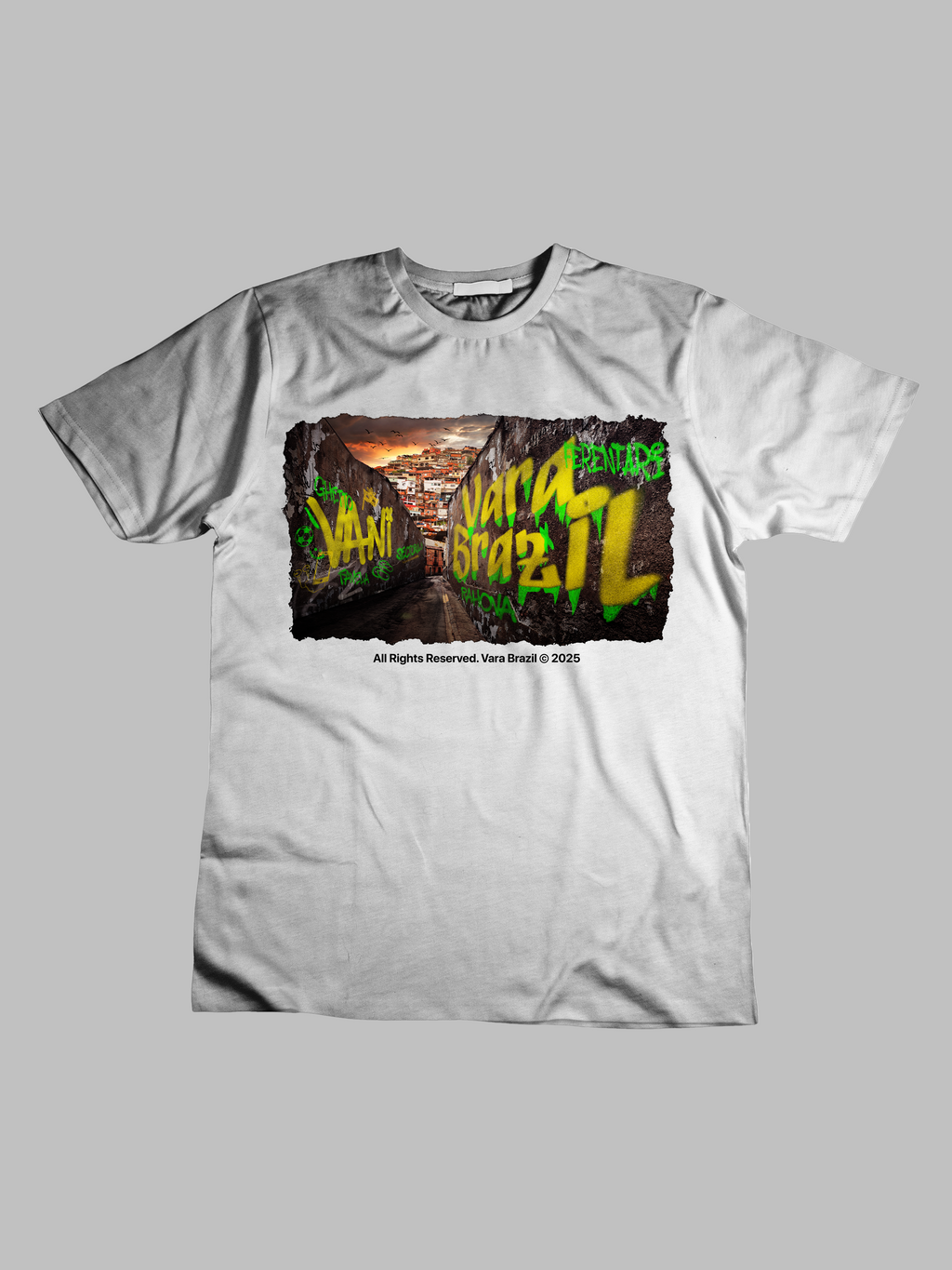 VANILLA Tricou Favela Alb